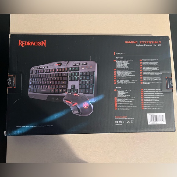 NIB Wired ReDragon gaming keyboard and mouse - Picture 2 of 2